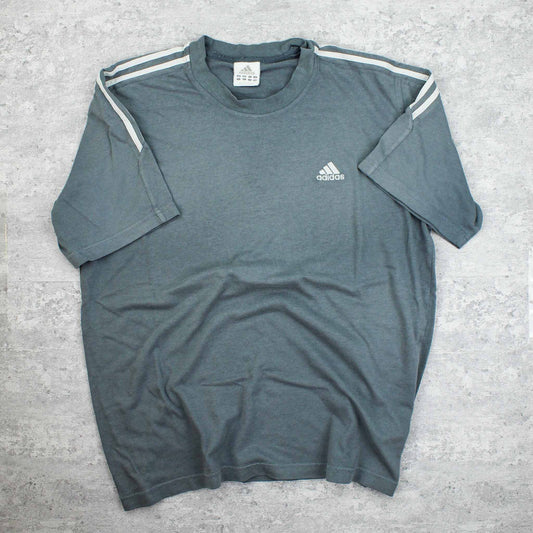 Vintage Adidas Logo T-Shirt Grau - M