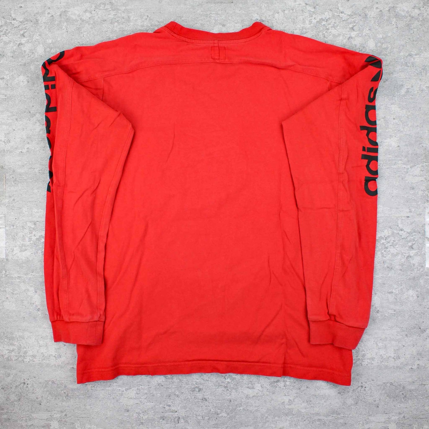 Vintage Adidas Spellout Sweater Rot - L