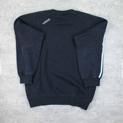 Vintage Adidas Spellout Sweater Blau - XS