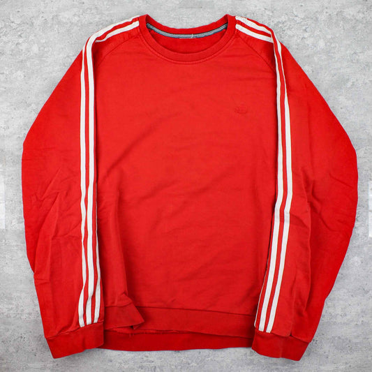 Vintage Adidas Logo Sweater Rot - XL