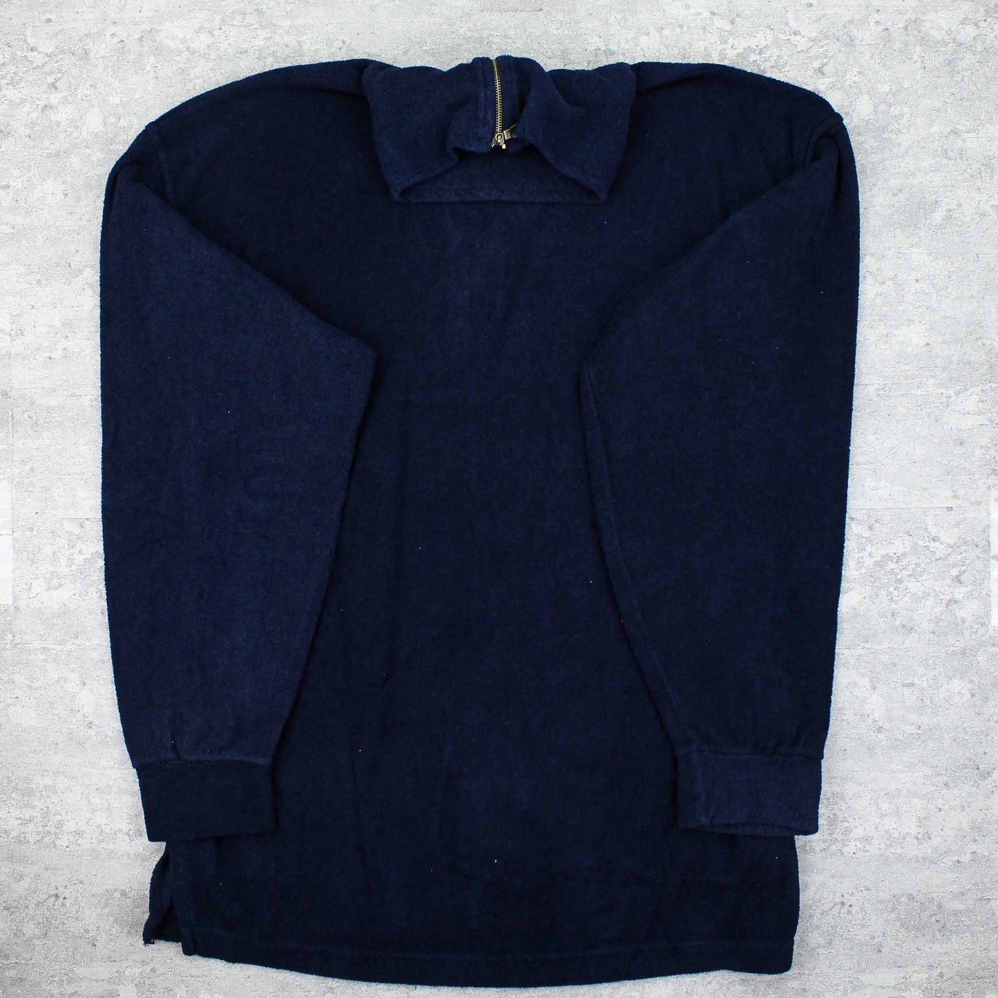 Vintage Adidas Logo Zip-Up Sweater Blau - XL
