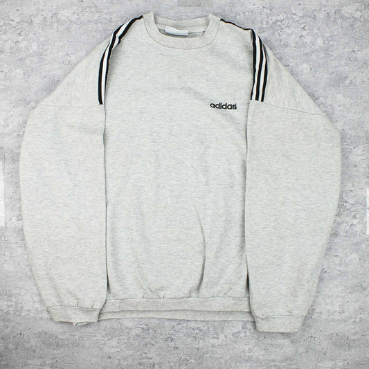 Vintage RARE Adidas EQT Logo Sweater Grau - M