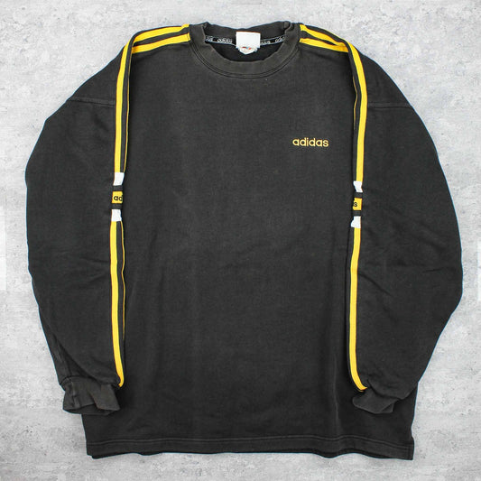 Vintage Adidas Logo Sweater Schwarz - L