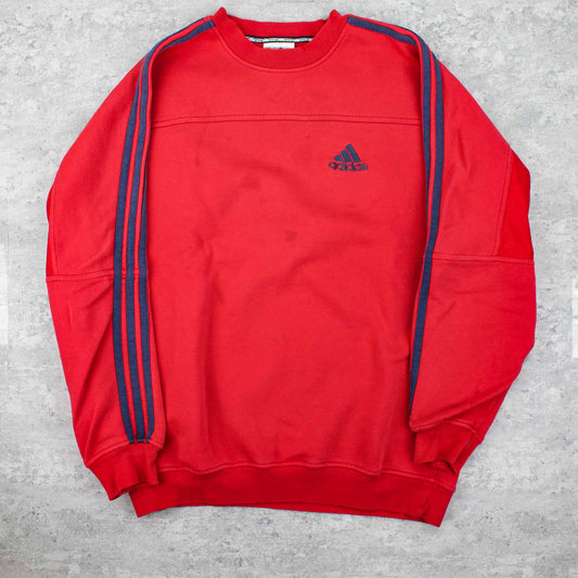 Vintage Adidas Logo Sweater Rot - L