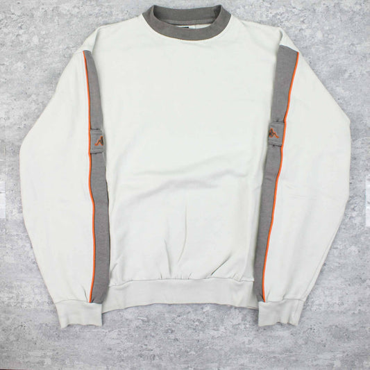 Vintage Kappa Logo Sweater Beige - L