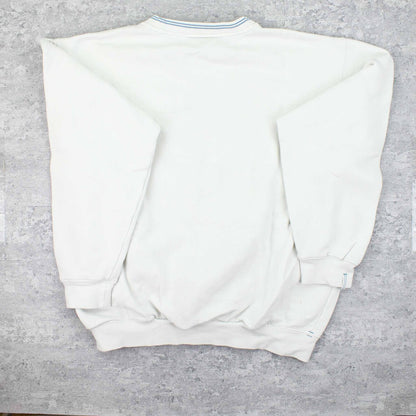 Vintage RARE Sergio Tacchini Logo Sweater Weiß - L