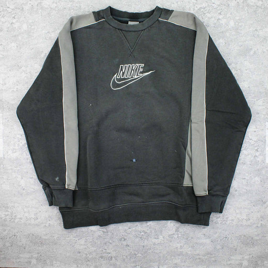 Vintage RARE Nike Spellout Sweater Grau - S