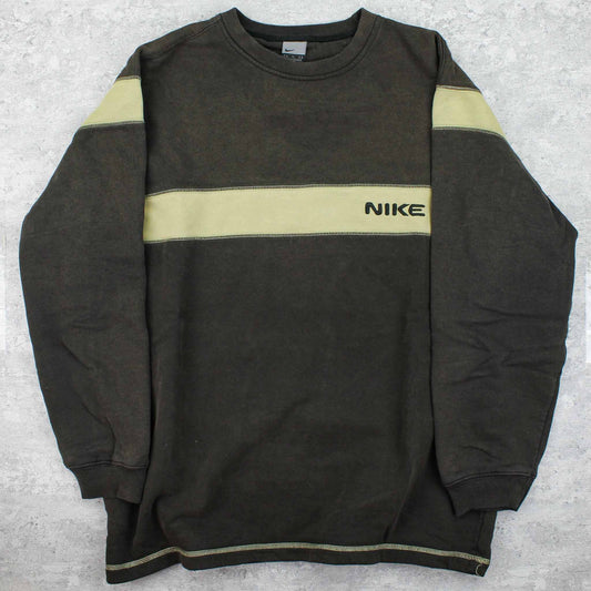 Vintage RARE Nike Spellout Sweater Grau - XL