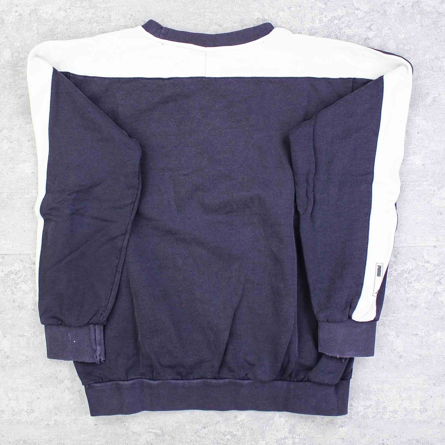 Vintage Puma Logo Sweater Blau - S