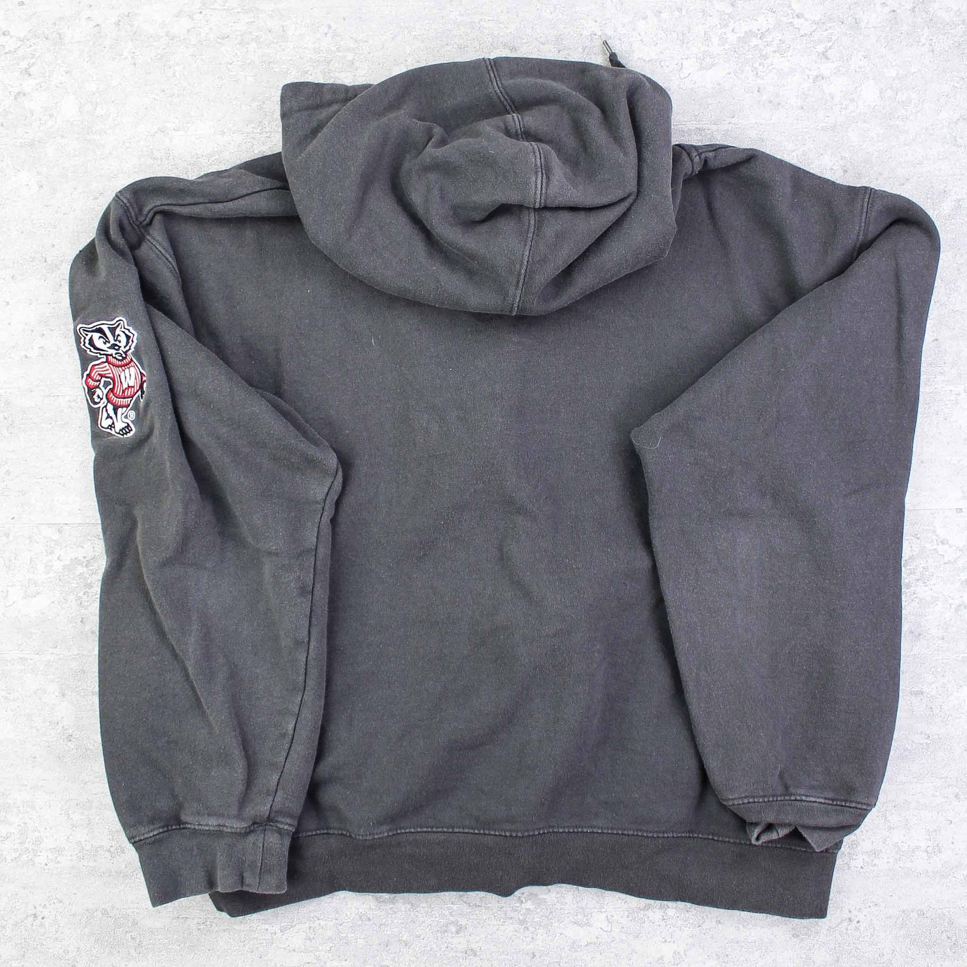 Vintage RARE USA Logo Zip-Up Hoodie Grau - XS