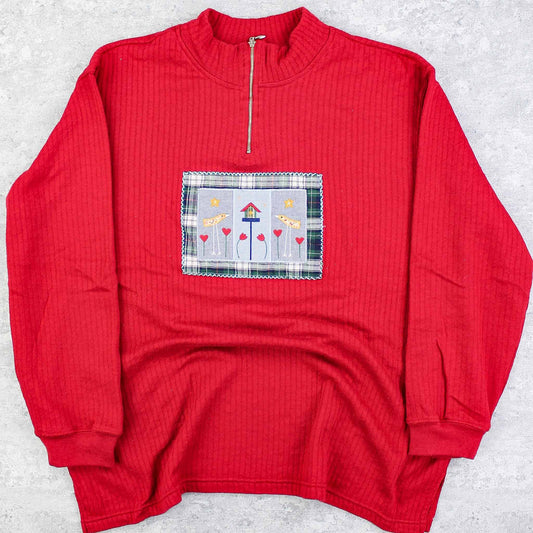 Vintage USA Logo Sweater Rot - XL