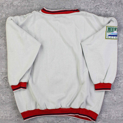 Vintage RARE Adidas USA Logo Sweater Grau - M