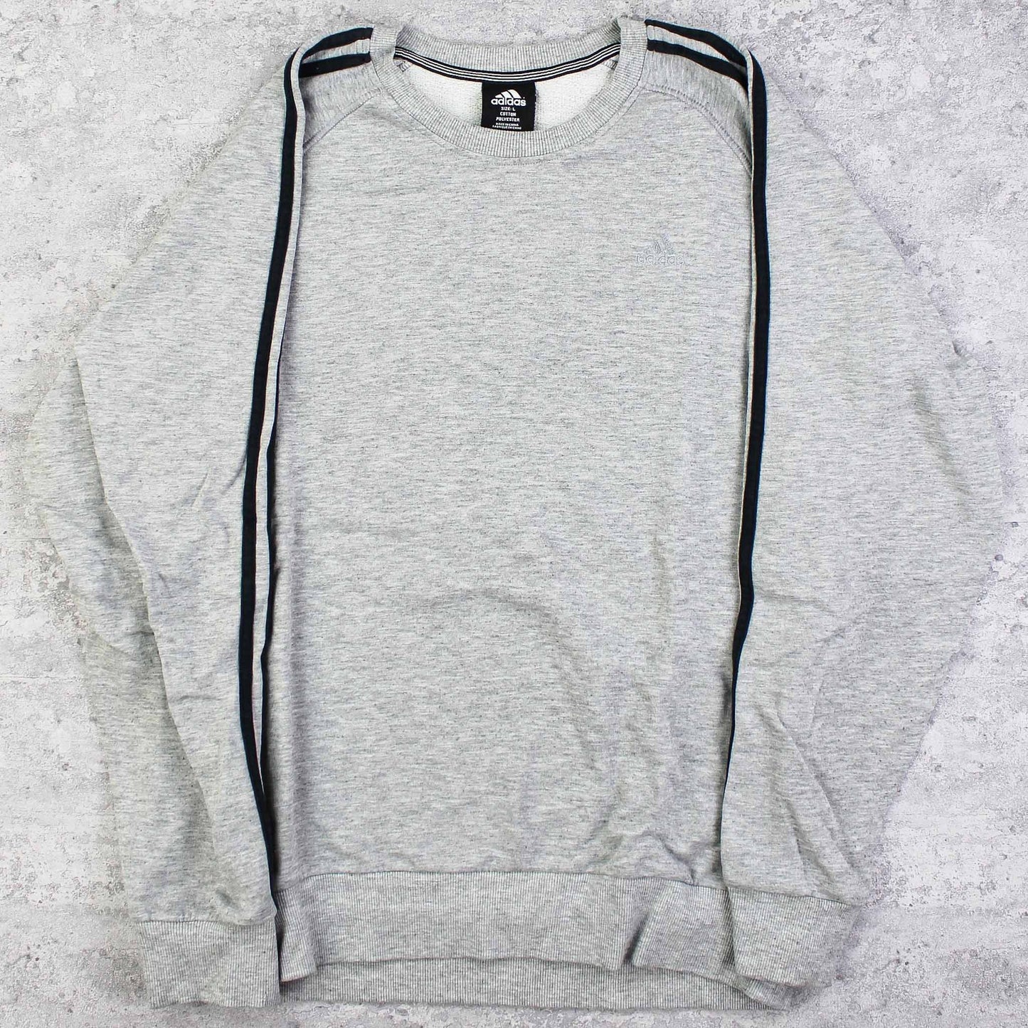 Vintage Adidas Logo Sweater Grau - L