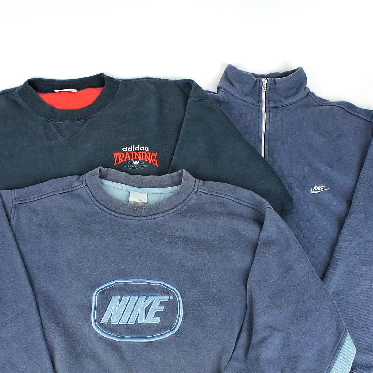 Vintage Branded Mystery Sweatshirts Bundle - Adidas, Nike, Reebok, Champion | 90s Style Embroidered Sweatshirts Mystery Box | Retro Finds from Top Vintage Brands