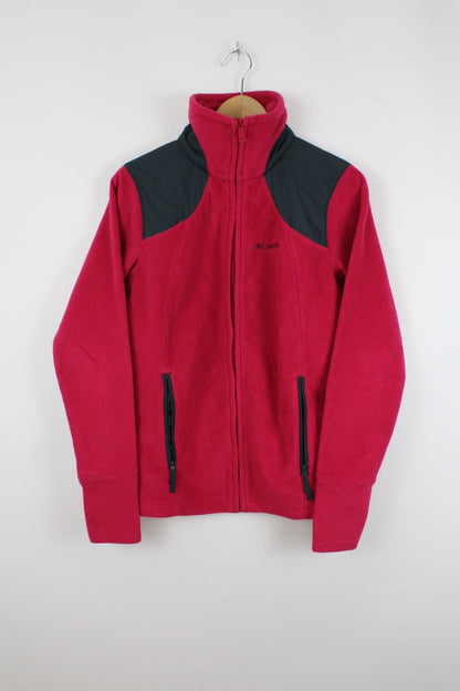 Vintage Columbia Zip-Up Fleece Sweater Rot - S