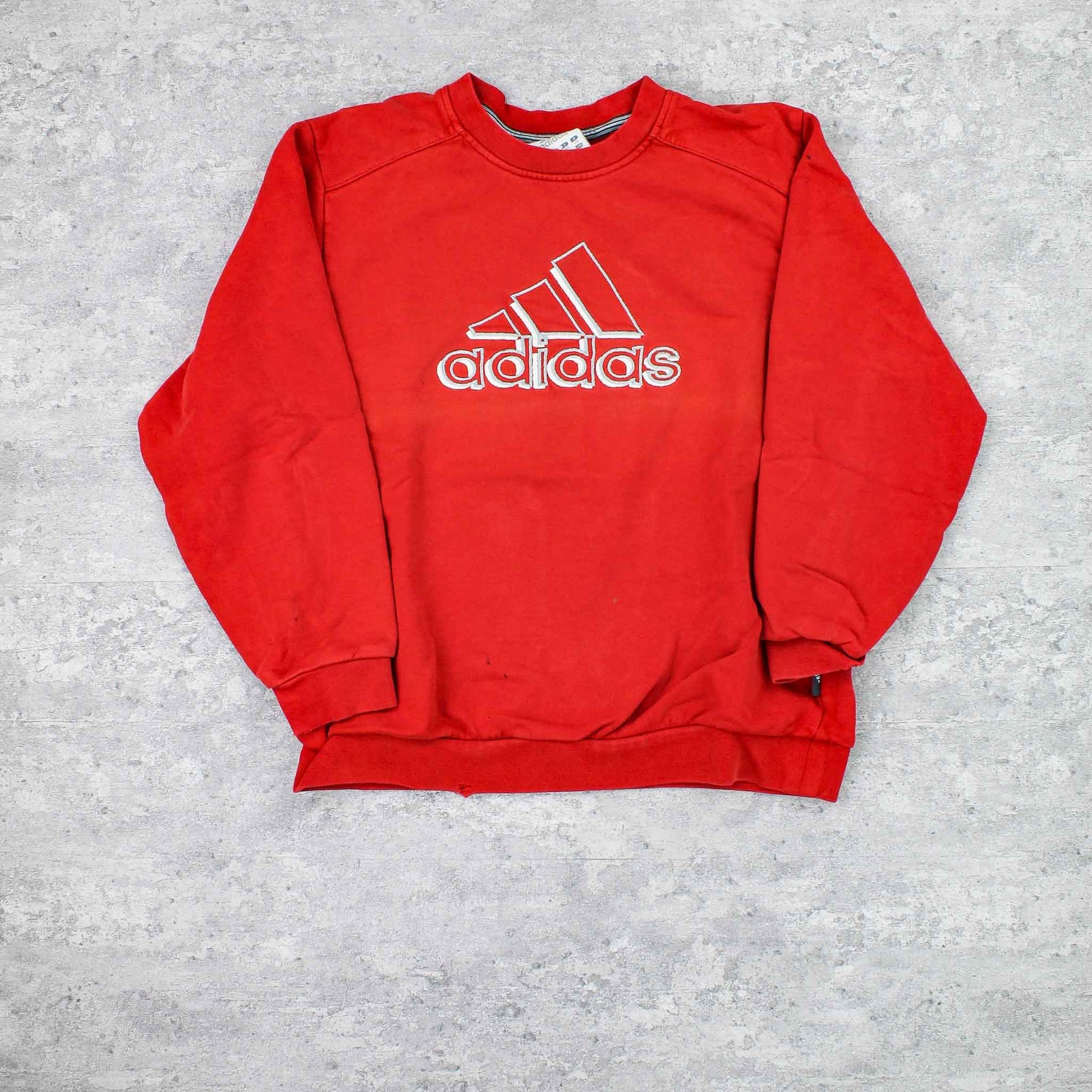 Vintage Adidas Spellout Sweater Rot - XXS