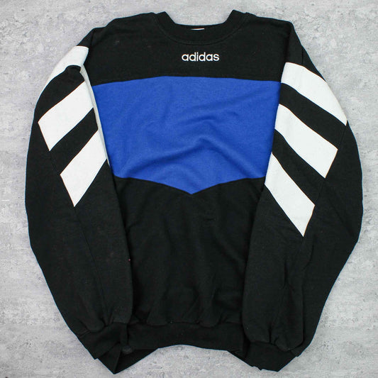 Vintage Adidas Logo Sweater Schwarz - XXL