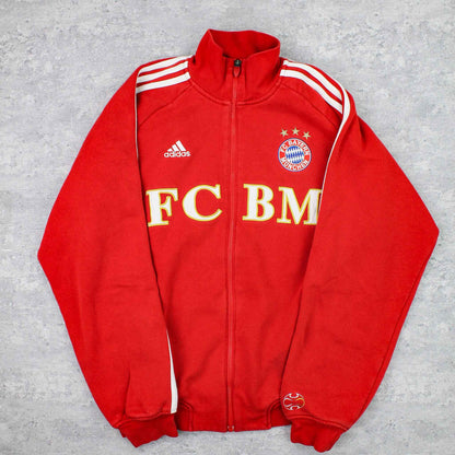 Adidas FC Bayern München Zip-Up Sweater Rot - M
