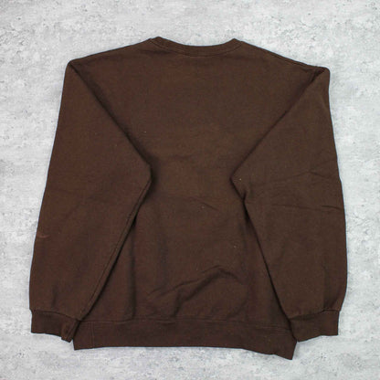 Vintage USA Logo Sweater Braun - M