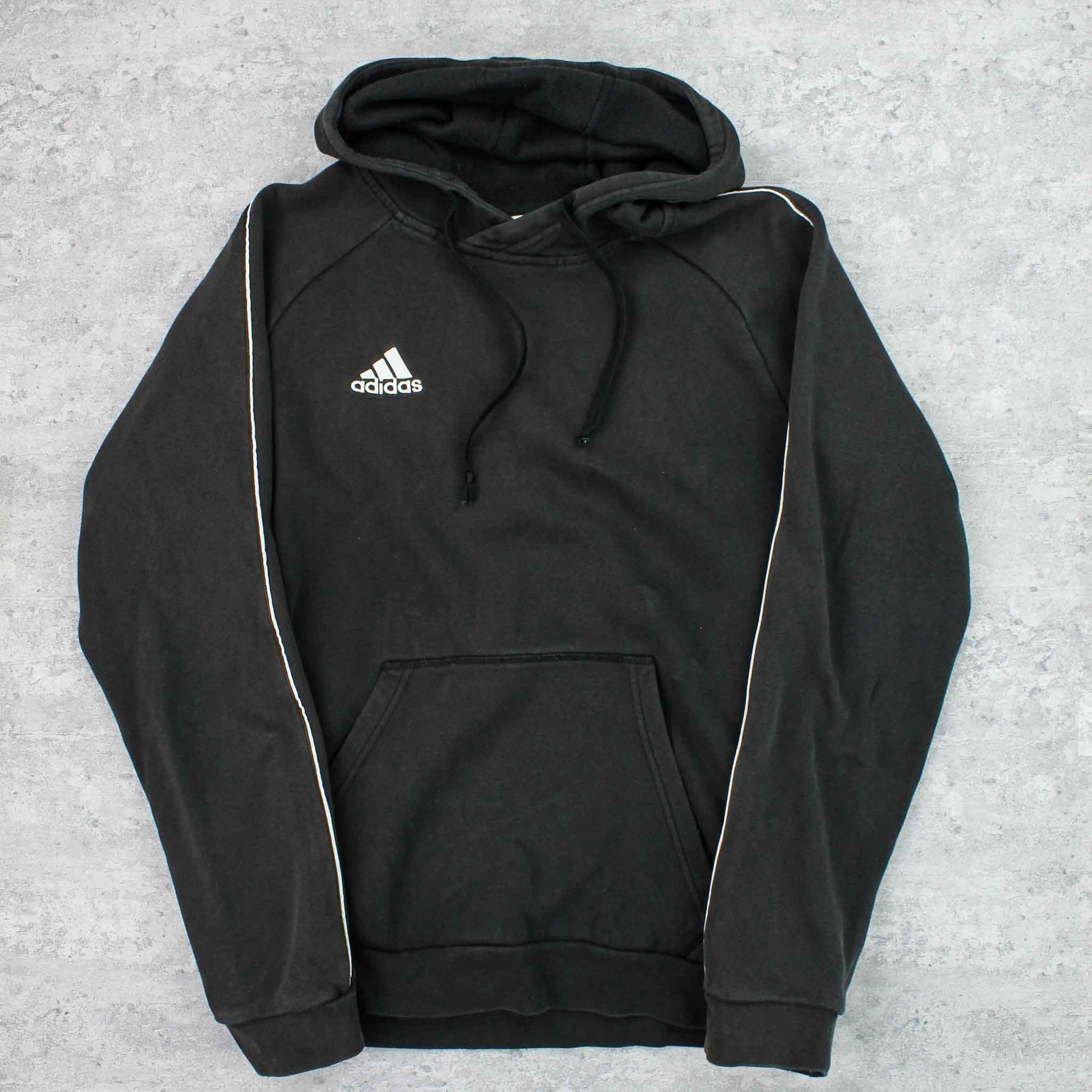 Vintage Adidas Logo Hoodie Schwarz - M