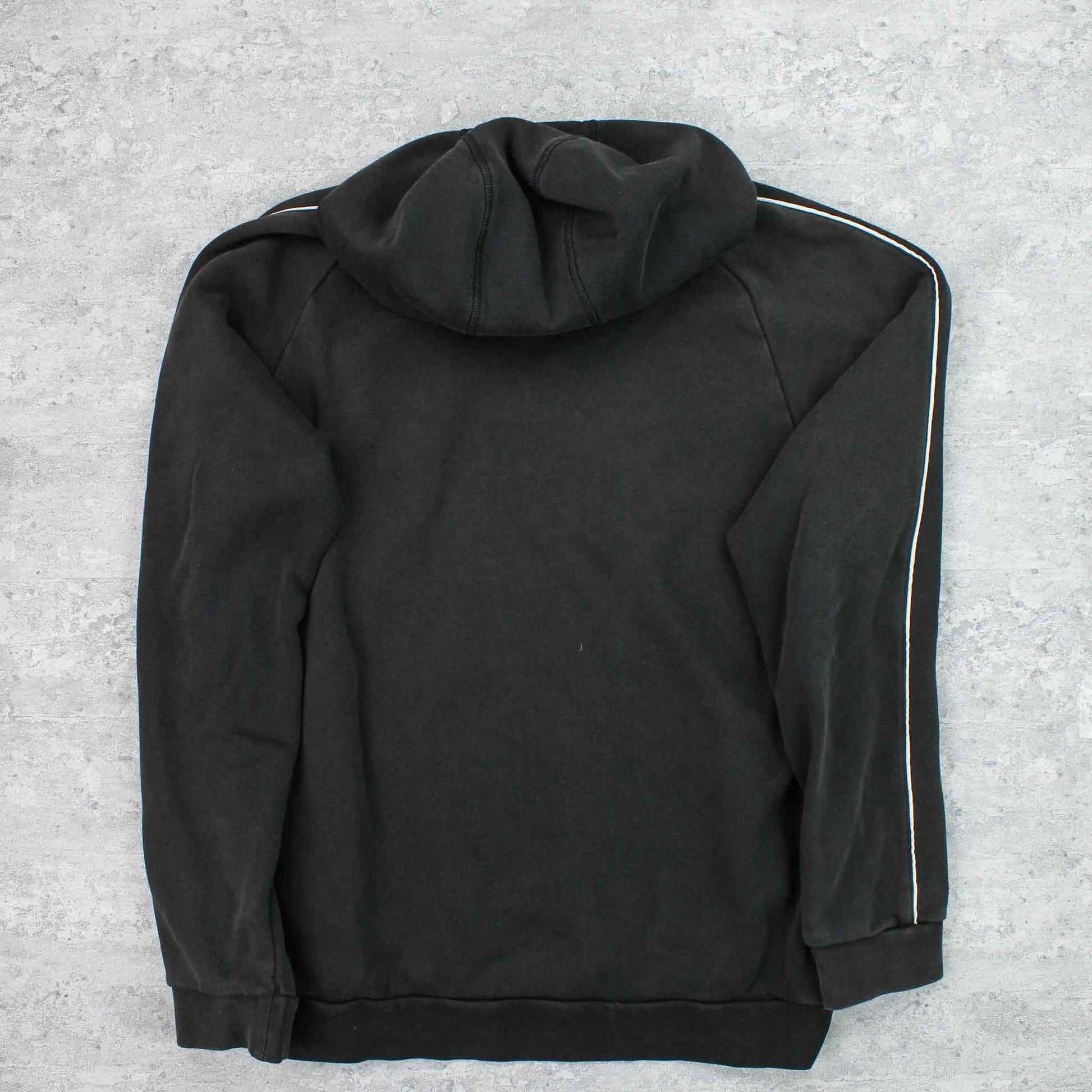 Vintage Adidas Logo Hoodie Schwarz - M