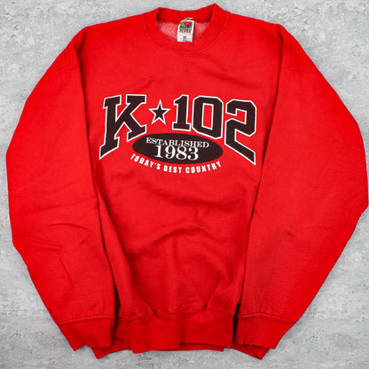 Vintage USA Logo Sweater Rot - XL
