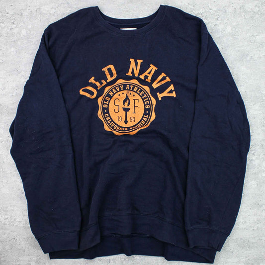 Vintage USA Logo Sweater Blau - XXL
