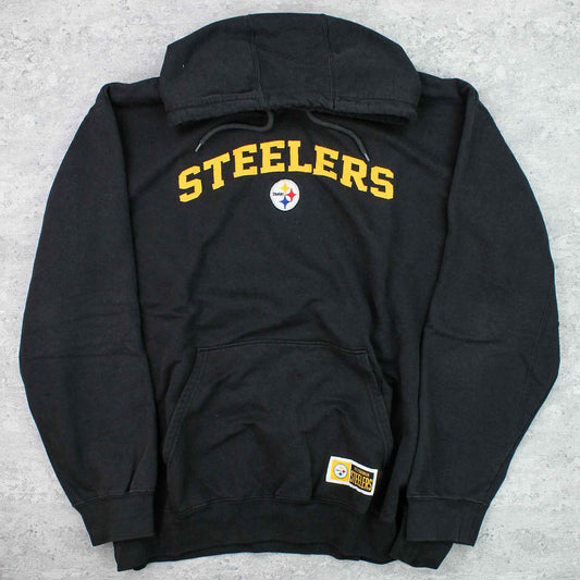 Vintage USA Spellout Hoodie Schwarz - XL