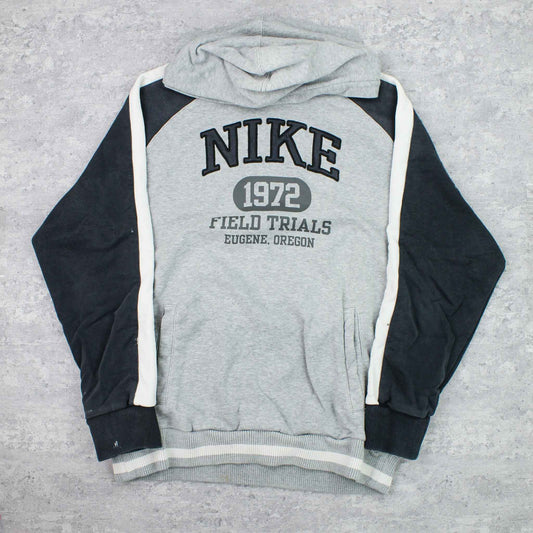 Vintage Nike Spellout Hoodie Grau - S