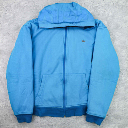 Quiksilver Zip-Up Logo Hoodie Blau - S