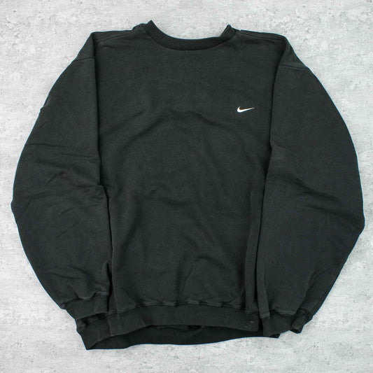 Vintage RARE Nike Logo Sweater Schwarz - M