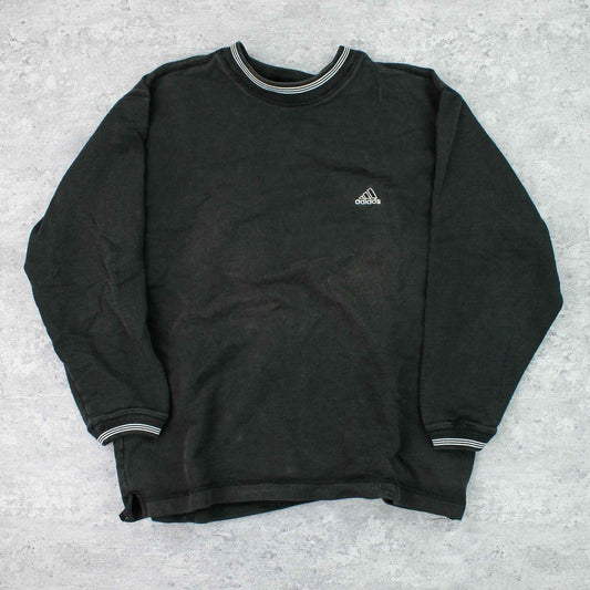 Vintage Adidas Logo Sweater Schwarz - S