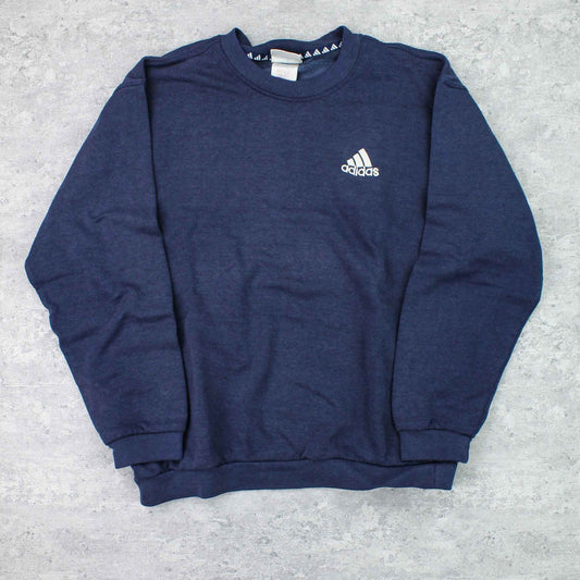 Vintage Adidas Logo Sweater Blau - M