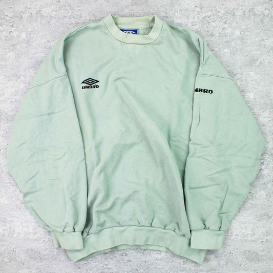 Vintage Umbro Logo Sweater Beige - XL