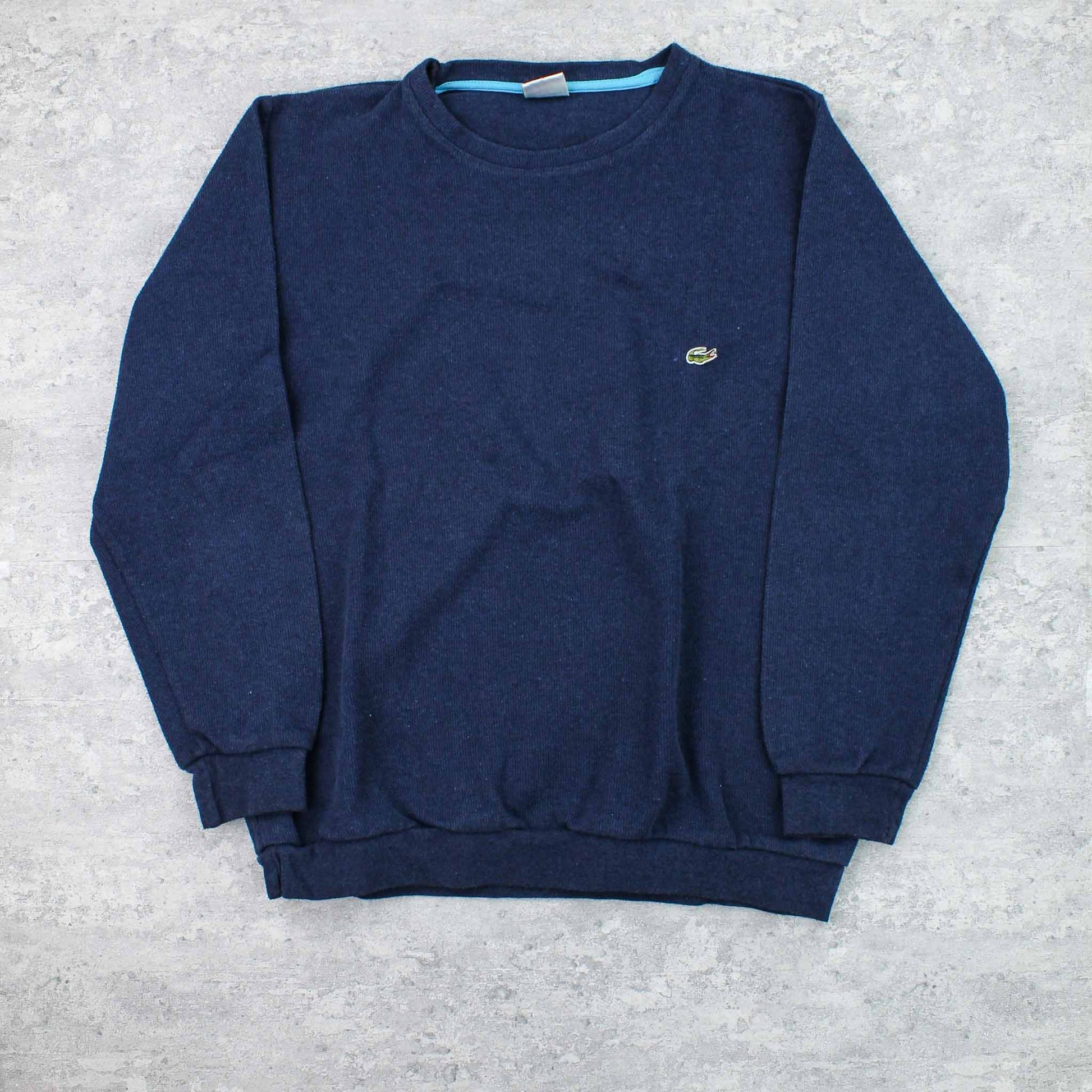 Vintage RARE Lacoste Logo Sweater Blau - XS