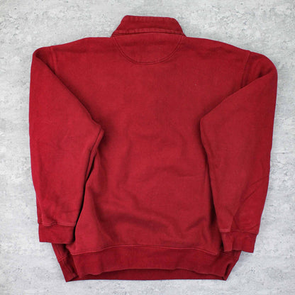 Basic Quarterzip Sweater Rot - M