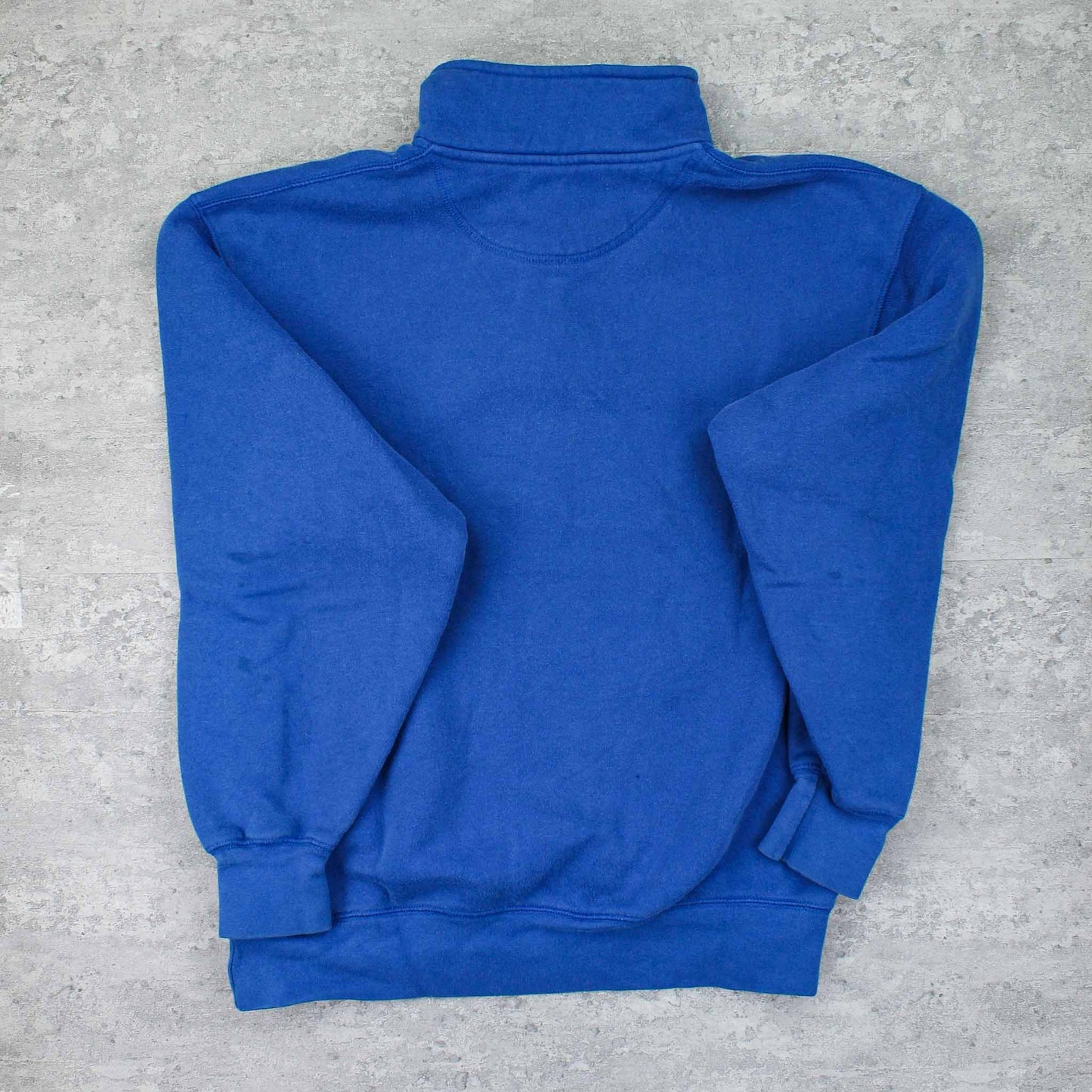 Vintage USA Spellout Zip-Up Sweater Blau - M