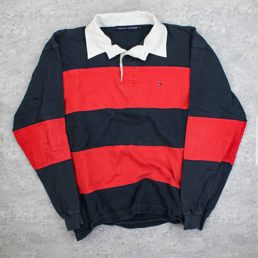 Vintage Tommy Hilfiger Logo Sweatshirt Rot - M