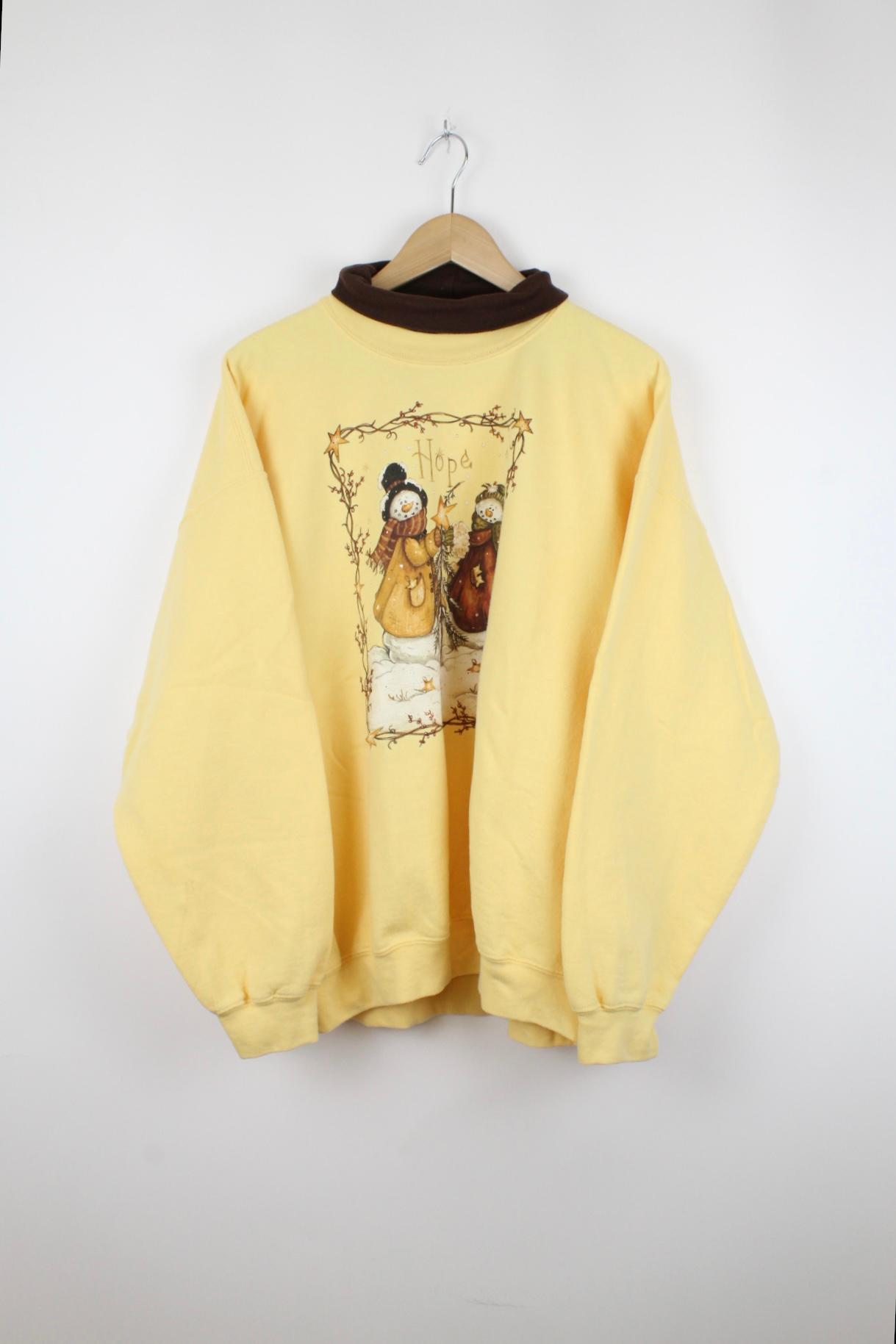 Vintage Christmas Sweater Gelb - XL