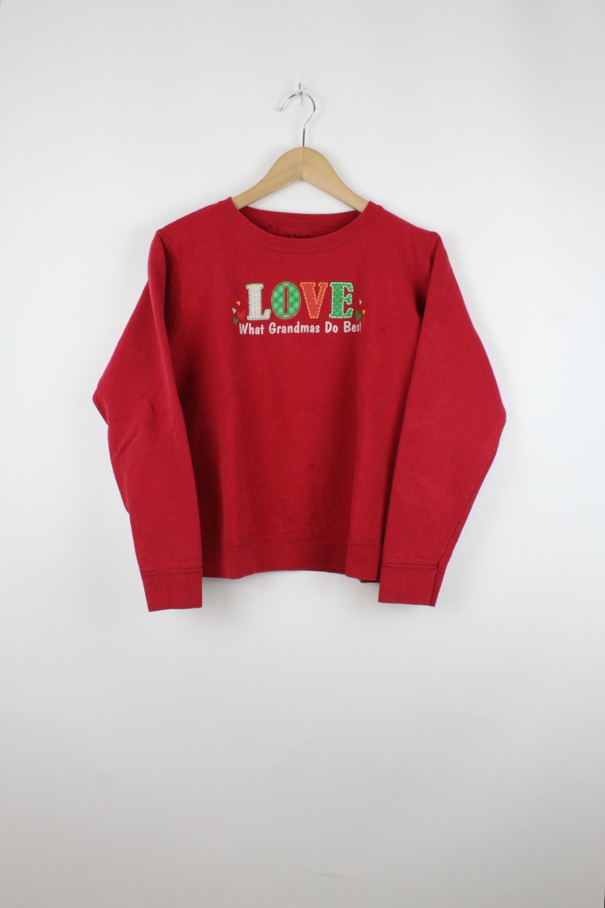 Vintage Christmas Sweater Rot - M