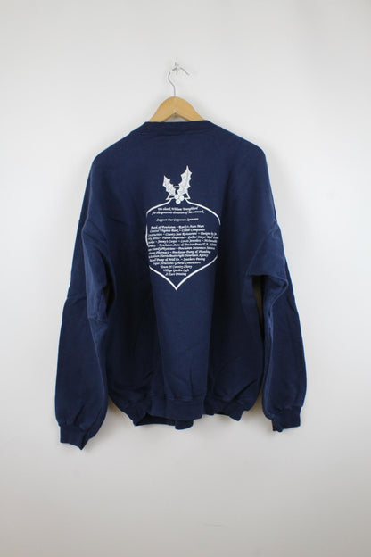 Vintage Christmas Sweater Blau - XXL