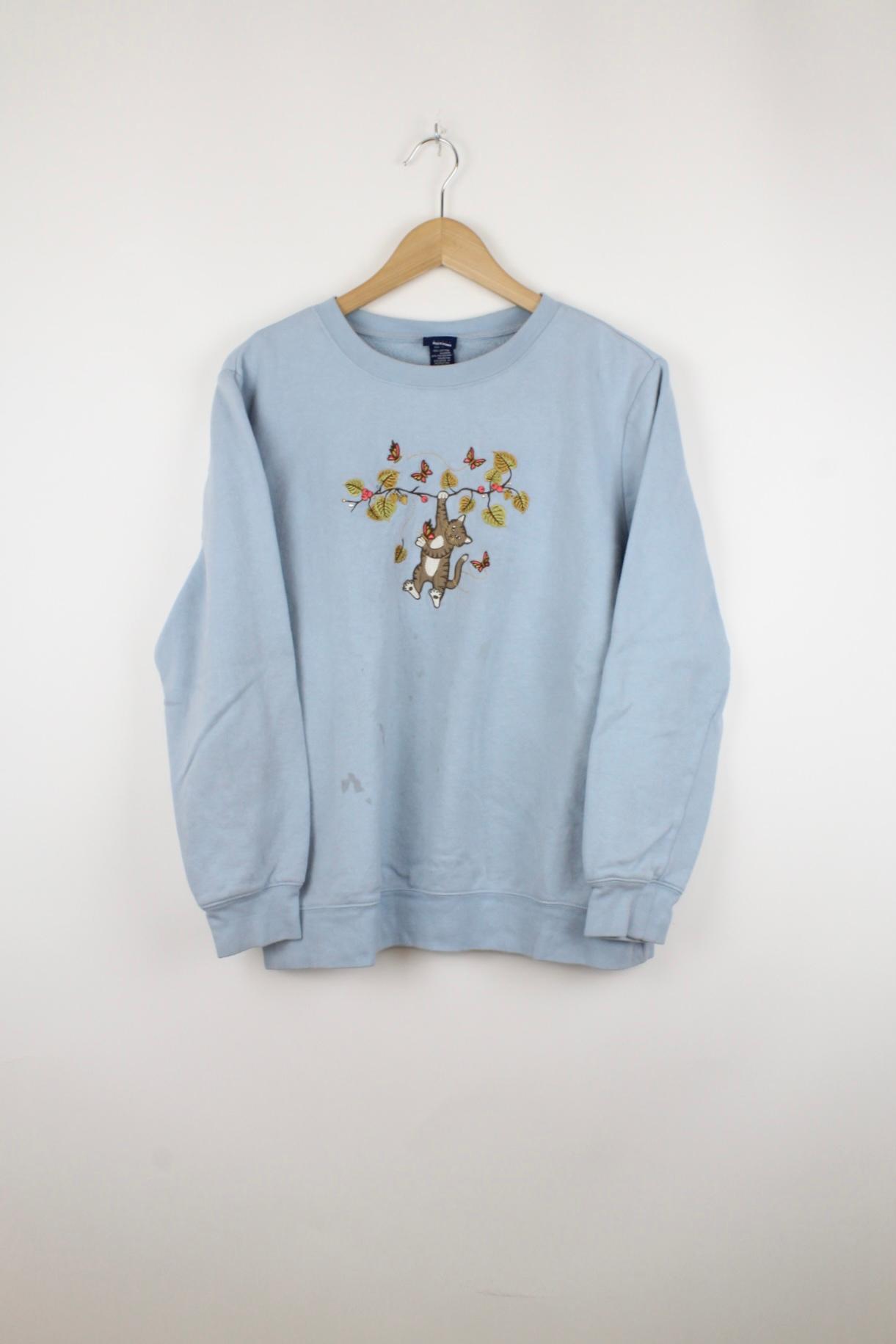 Vintage Christmas Sweater Blau - M