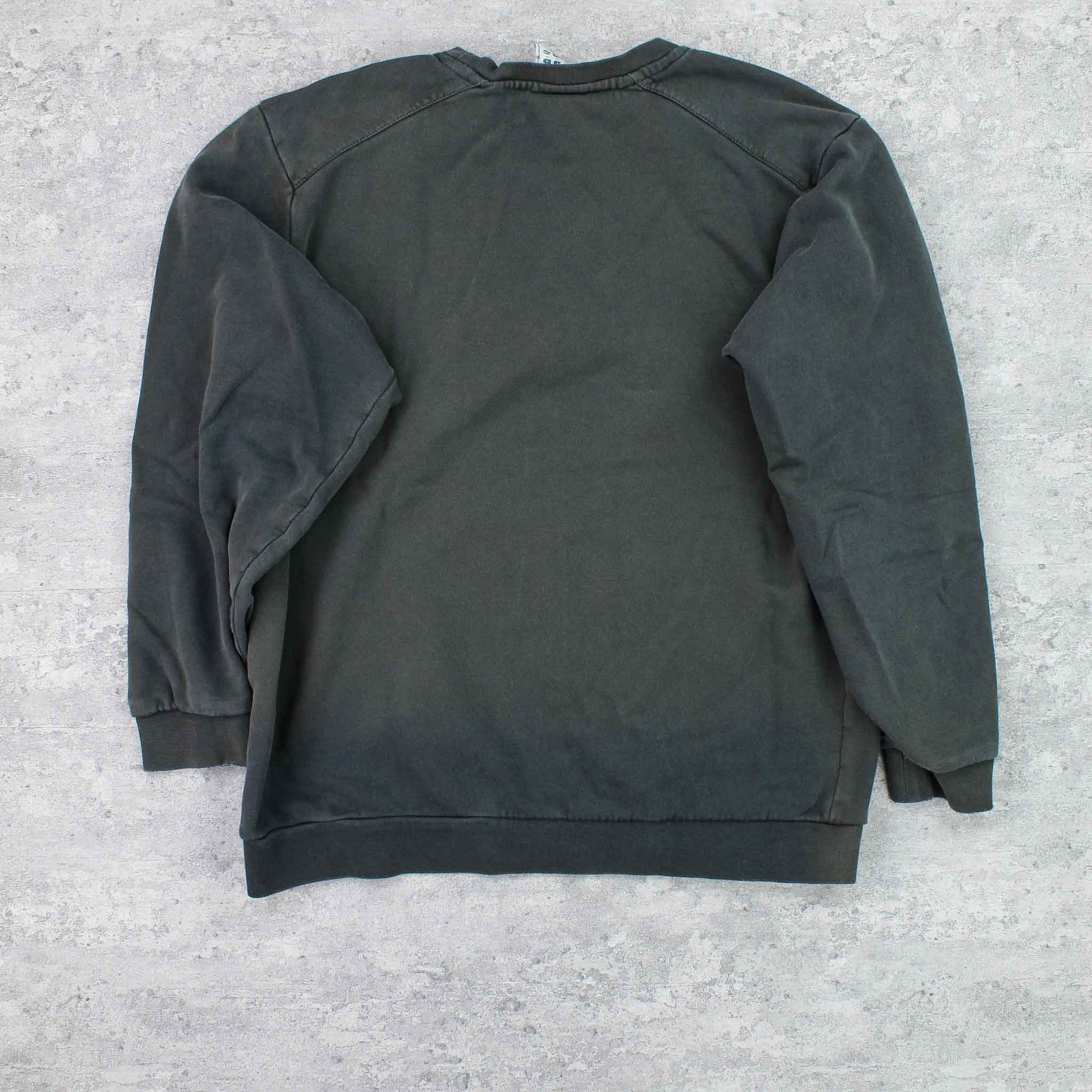 Vintage Adidas Spellout Sweater Grau - S
