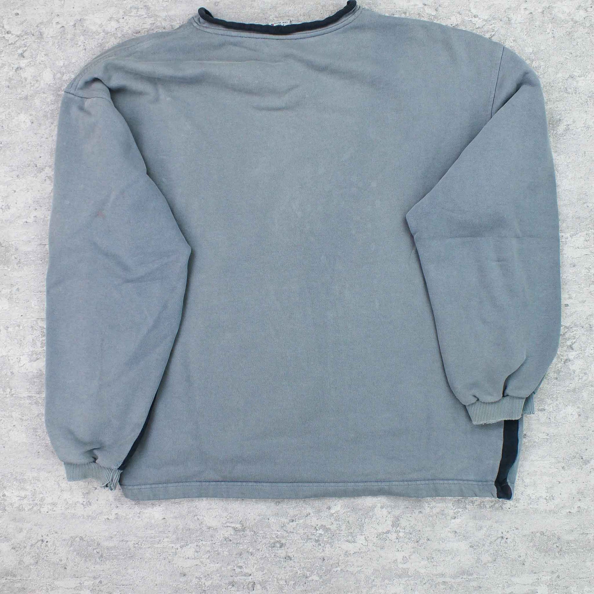 Vintage Fila Logo Sweater Blau - XL